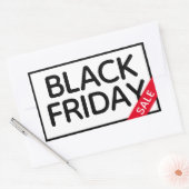 Modernes, minimalistisches Black Friday Sale Rechteckiger Aufkleber (Umschlag)
