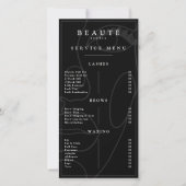 Modernes Minimalistisches Black Lash & Brow Servic (Vorderseite)