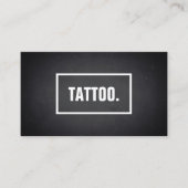 Modernes Minimalistisches Blackboard Tattoo Berufl Visitenkarte (Vorderseite)