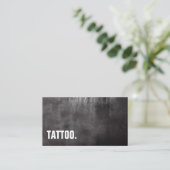 Modernes Minimalistisches Blackboard Tattoo Berufl Visitenkarte (Stehend Vorderseite)