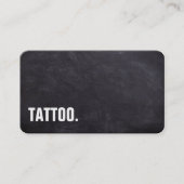 Modernes Minimalistisches Blackboard Tattoo Berufl Visitenkarte (Vorderseite)