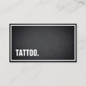 Modernes Minimalistisches Blackboard Tattoo Berufl Visitenkarte (Vorderseite)