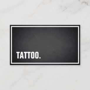Modernes Minimalistisches Blackboard Tattoo Berufl Visitenkarte