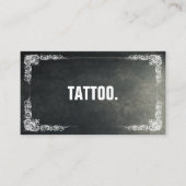 Modernes Minimalistisches Blackboard Tattoo Berufl Visitenkarte (Vorderseite)