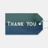 Modernes Minimalistisches Blau Aquamarin Geschenkanhänger (Vorderseite (Horizontal))