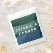 Modernes Minimalistisches Blau Aquamarin Geschenktütchen (Ausgeschnitten)