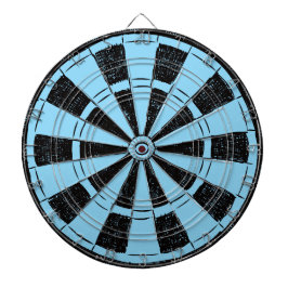 Modernes Minimalistisches Blau und Schwarz Dartscheibe