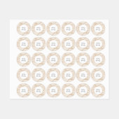 Modernes Minimalistisches Blumengold Etiketten (Blatt)