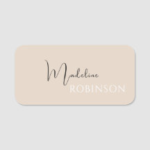 Modernes Minimalistisches Boho Beige-Skript