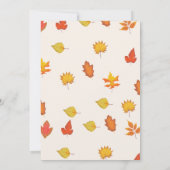 Modernes Minimalistisches Boho Fall Pumpkin-Brautp Einladung (Rückseite)