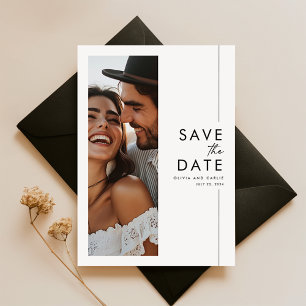 Modernes Minimalistisches Boho-Foto Save the Date Einladung