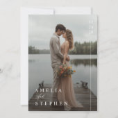 Modernes Minimalistisches Boho Foto Wedite Invite Einladung (Vorderseite)
