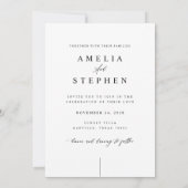 Modernes Minimalistisches Boho Foto Wedite Invite Einladung (Rückseite)