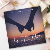 Modernes Minimalistisches Boho Navy Blue Wedding F Save The Date