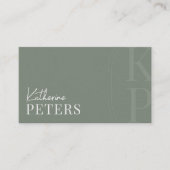 Modernes Minimalistisches Boho Olive Visitenkarte (Vorderseite)