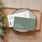 Modernes Minimalistisches Boho Olive Visitenkarte