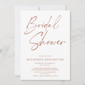 Modernes Minimalistisches Boho Terracotta Brautpar Einladung (Vorderseite)