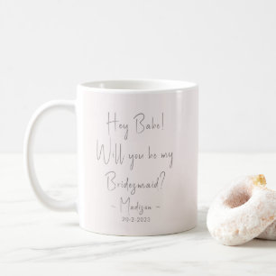 Modernes Minimalistisches Brautjungfer-Vorschlags- Kaffeetasse