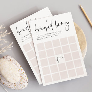 Modernes Minimalistisches Brautparty Bingo Game