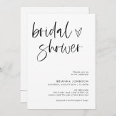 Modernes Minimalistisches Brautparty | Boho Bridal Einladung (Vorne/Hinten)