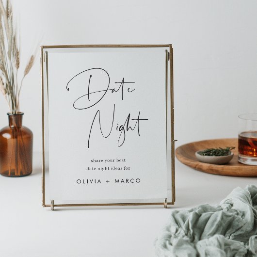 Modernes Minimalistisches Brautparty Datum Jar Sig Poster