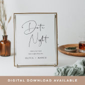 Modernes Minimalistisches Brautparty Datum Jar Sig Poster