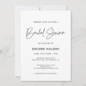 Modernes minimalistisches Brautparty Einladung (Vorderseite)