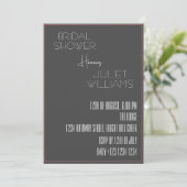 Modernes Minimalistisches Brautparty - Einladung (Stehend Vorderseite)