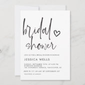 Modernes Minimalistisches Brautparty Einladung (Vorderseite)