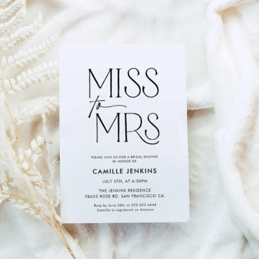 Modernes Minimalistisches Brautparty Einladung