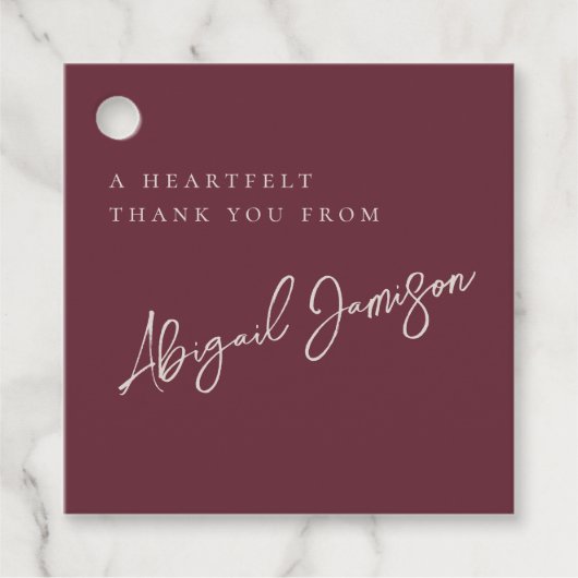 Modernes Minimalistisches Brautparty Geschenkanhänger (Vorderseite)