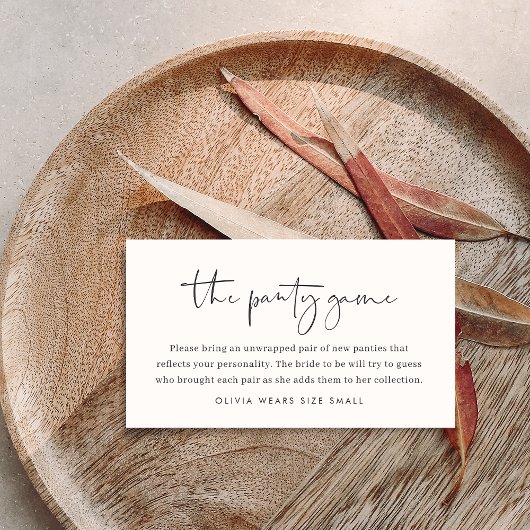 Modernes Minimalistisches Brautparty mit Drehbuch Begleitkarte