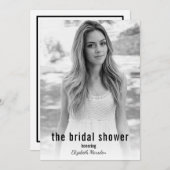 Modernes Minimalistisches Brautparty mit einfachem Einladung (Vorne/Hinten)