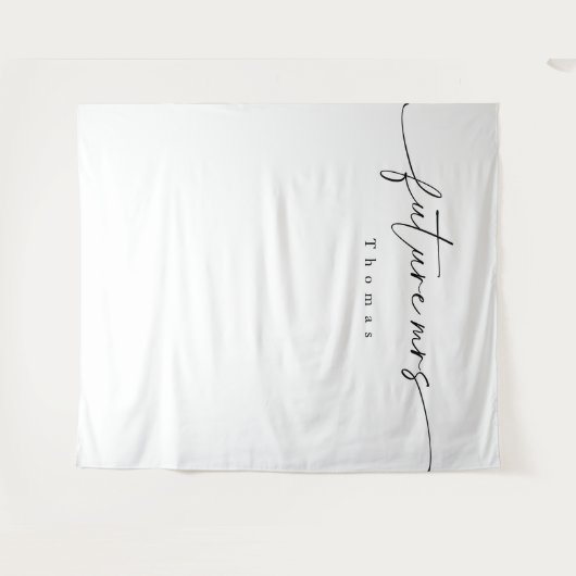 Modernes Minimalistisches Brautparty Wandteppich (Vorderseite (Horizontal))