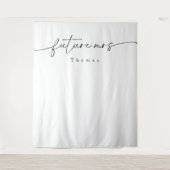 Modernes Minimalistisches Brautparty Wandteppich (Vorderseite)