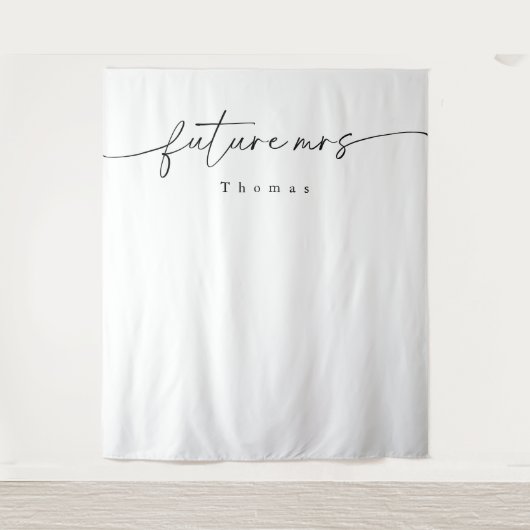 Modernes Minimalistisches Brautparty Wandteppich (Vorderseite)