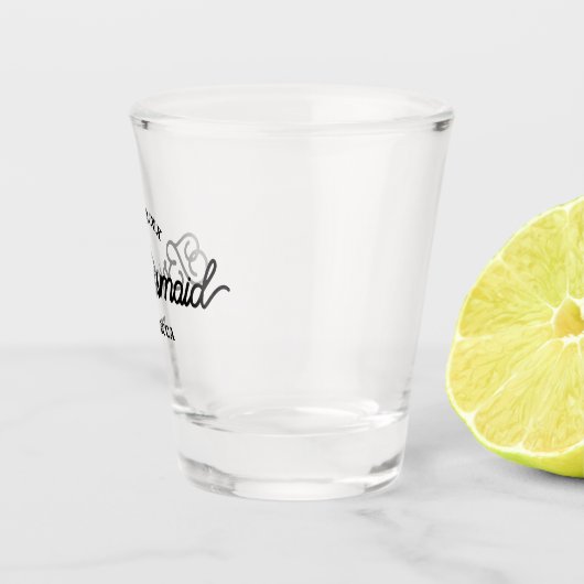 Modernes Minimalistisches Bridesmaid-Shotglas Schnapsglas (Rechts)