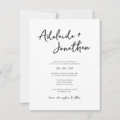 Modernes Minimalistisches Budget Einladungen für H (Vorderseite)