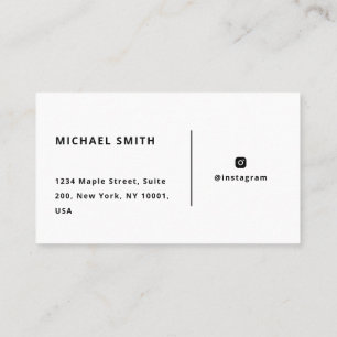 Modernes Minimalistisches Business Card Design Visitenkarte