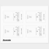 Modernes Minimalistisches Business Danke Box Siege Rechteckiger Aufkleber (Blatt)