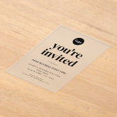 Modernes Minimalistisches Business-Event Acryleinladungen (Ablage )