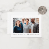 Modernes Minimalistisches Business Holiday Foto Mitteilungskarte (Vorderseite/Rückseite Beispiel)