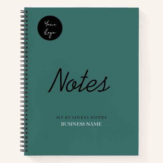 Modernes Minimalistisches Business-Notebook Notizblock (Vorderseite)