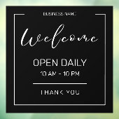 Modernes, Minimalistisches Business-Stunden-Café Fensteraufkleber (Blatt 3)