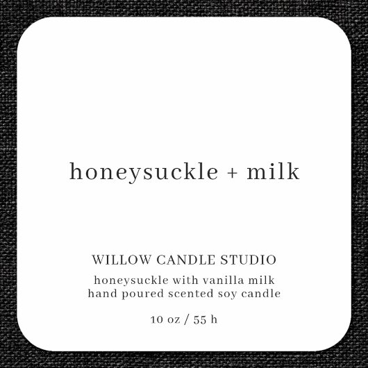 Modernes Minimalistisches Candle Business Packing Quadratischer Aufkleber