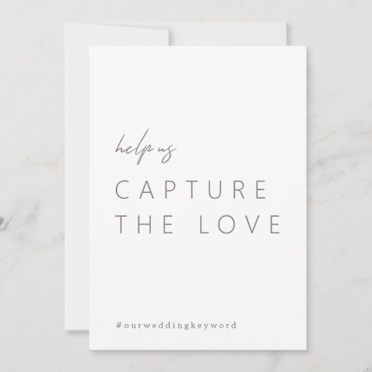 Modernes Minimalistisches Capture Das Zeichen der (Vorderseite)