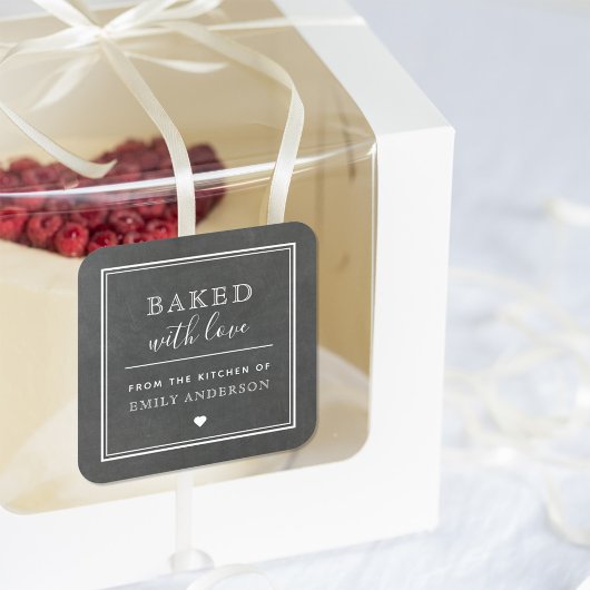 Modernes Minimalistisches Chalkboard Backgeschenk Quadratischer Aufkleber