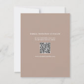Modernes Minimalistisches Champagne Boho Wedding F Save The Date (Rückseite)