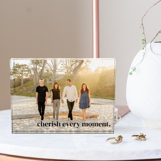 Modernes Minimalistisches Cherish Memory Fotoblock