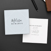 Modernes Minimalistisches Chic Script Trendy Elega Quadratische Visitenkarte